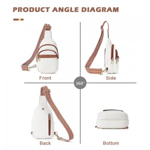 Trust-U Sling Bag for Women Leather Crossbody Bags Fanny Pack Chest Bag for Travel