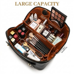 TRUST-U Women’s PU Large-capacity Portable Pillow Makeup Bag, Multi-functional Cosmetic and Toiletries Storage Bag