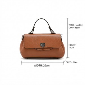 TRUST-U Soft Leather Women Genuine Top Grain Real Leather Top Handled Satchel Bag Crossbody Bag