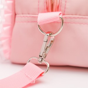 TRUST-U Детска торба за танцување со чипкана торба за танцување, ранец за танцување, везена торба со печатење и розова торба