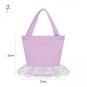 TRUST-U Балдардын балетинин кыялы кол көтөрүүчү чака Балдардын балетинин Принцесса стилиндеги кенеп бий сумкасы торлуу Пайетки сумкасы чака сумкасы