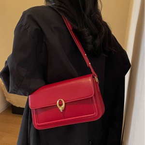 Mfuko mwekundu wa kifahari wa kwapa wa mtindo wa Kifaransa wa TRUST-U, mfuko wa harusi ya harusi, mfuko wa msalaba/bega wa hali ya juu wa kwapa