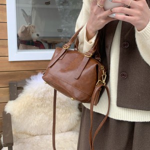 TRUST-U Retro Bowling Pillow Bag – Women’s Soft Crossbody Shoulder Purse for Autumn Winter Commute