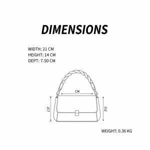 TRUST-U Women’s handbag, niche design, braided shoulder strap, small square bag, autumn/winter retro style, underarm bag, single shoulder crossbody bag