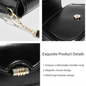 TRUST-U New textured saddle bag, French style shoulder bag, underarm bag, retro and fashionable small square bag