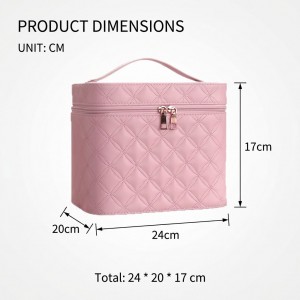 TRUST-U Large Capacity Portable Cosmetic Storage Box Multifunctional Cosmetic Box with Inner Box Wholesale Waterproof LED