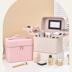 TRUST-U New Cosmetic Storage Bag High Value Upgraded PU Large Capacity Cosmetic Bag