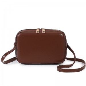 TRUST-U Korean style minimalist crossbody bag, trendy double zipper fashionable small square bag