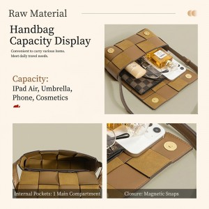 TRUST-U Retro Color-Blocked Plaid Shoulder Bag for Women – Vintage Crossbody Purse Preppy Style