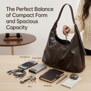 TRUST-U Retro-style underarm bag, new autumn/winter style, relaxed and fashionable Korean tote bag, large capacity crossbody bag