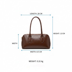 TRUST-U Retro bowling ball shoulder bag, women’s bag, underarm handle, large capacity pillow bag, textured solid color niche bag