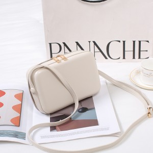 TRUST-U Korean style minimalist crossbody bag, trendy double zipper fashionable small square bag