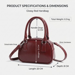 TRUST-U Retro underarm bag, bowling bag, versatile, light luxury shoulder bag, Korean style niche handbag, small square crossbody bag