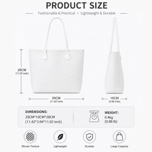 TRUST-U Women’s Tote Bag – Waterproof Diamond PU Leather Work Bag with Reinforced Handles