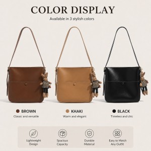 TRUST-U Women’s Handbag Cross-border Minimalist Bag Versatile and Cute with Charm Shoulder Bag Underarm Bag