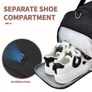 TRUST-U Gym Bag for Women Men Lightweight Duffle Bag for Travel with Shoe Compartment & Wet Pocket