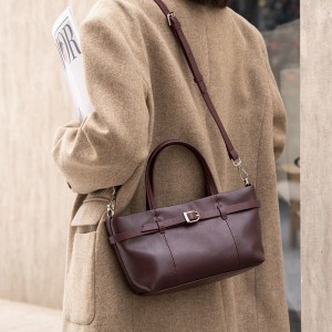 TRUST-U Genuine Leather Purses for Women Satchel Handbag Adjustable Strap Handle Satchel Handbag Commuter Bag