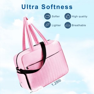 TRUST-U Gym Bag for Women, Carry on Travel Duffel Bag, Water-resistant Weekender with Shoe Compartment for Gym Travel Work