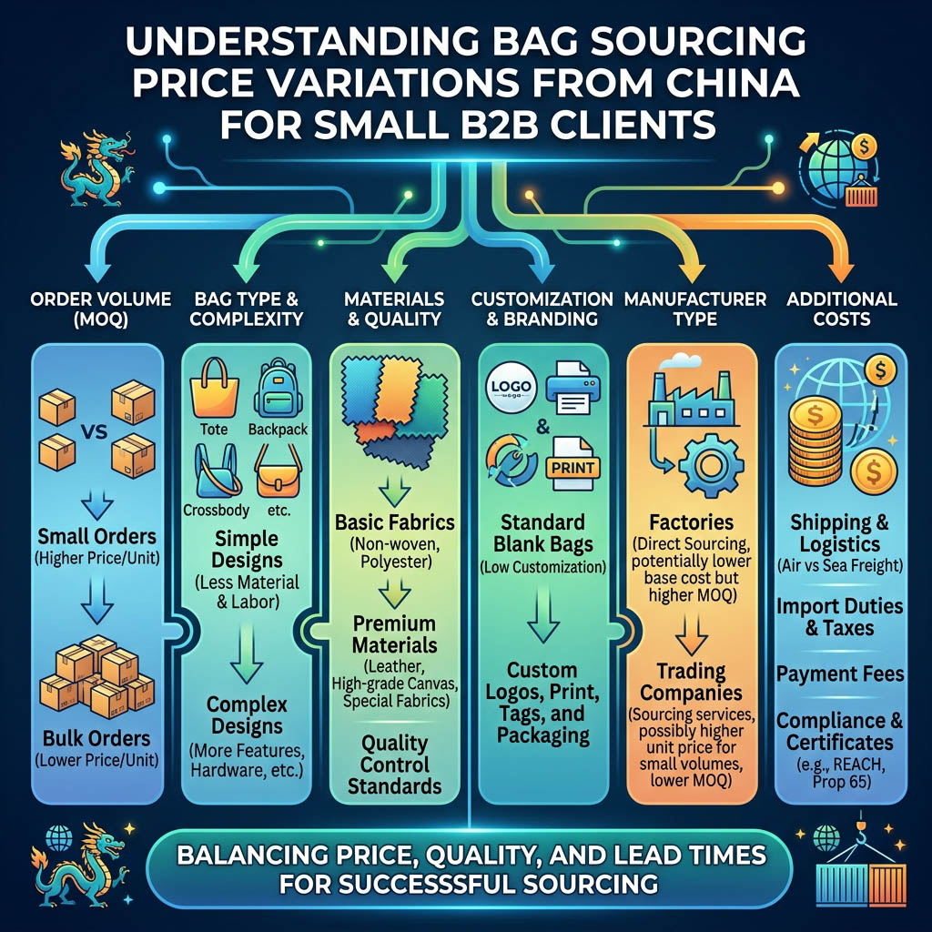 Understanding Price Differences for Small B Customers Buying Bags from China