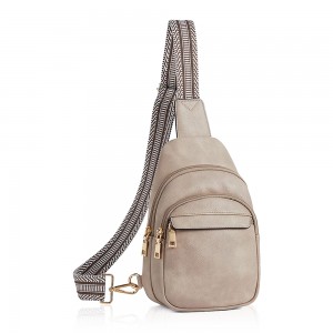 Trust-U Sling Bag for Women Leather Crossbody Bags Fanny Pack Chest Bag for Travel