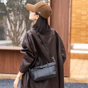 TRUST-U Genuine Leather Purses for Women Satchel Handbag Adjustable Strap Handle Satchel Handbag Commuter Bag