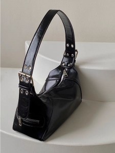 TRUST-U 2025 New Style Women’s Handbag, Spicy Motorcycle Handbag, Versatile Oil-Wax Leather Shoulder Bag