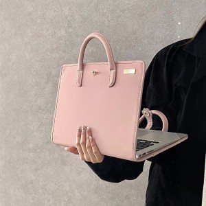 Kasus protèktif niche TRUST-U Jepang lan Korea, tas laptop, lan tas tangan ing gaya pink, girly