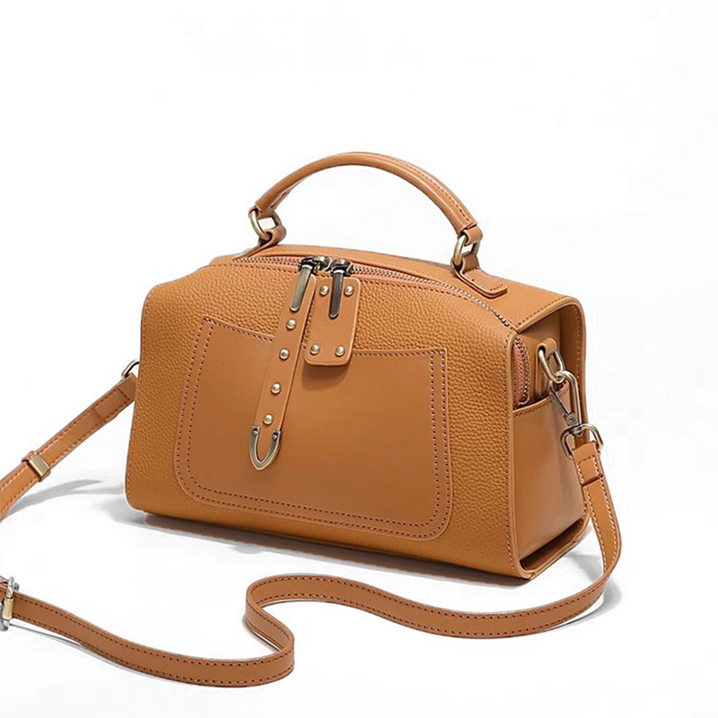 TRUST-U Genuine Leather Purses for Women Satchel Handbag Adjustable Strap Handle Satchel Handbag and Purse