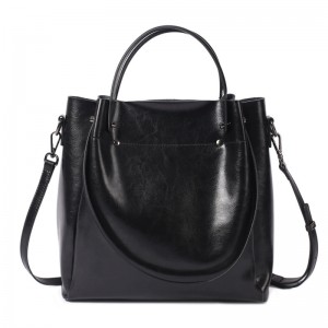 TRUST-U Cowhide Leather Women’s Shoulder Bag Tote Large Capacity Fashion Crossbody Handbag Bag Commuter Shopping Tote bag
