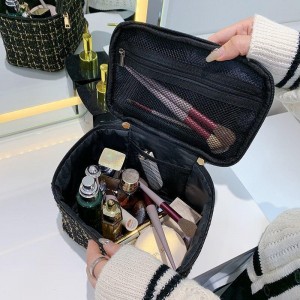 TRUST-U Portable Cosmetic Bag, Large Capacity Portable Cosmetic Bag, Travel Toiletry Bag, Cosmetic Storage Bag, Clutch Bag