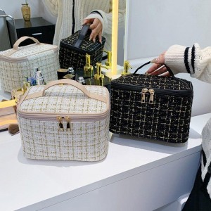 TRUST-U Portable Cosmetic Bag, Large Capacity Portable Cosmetic Bag, Travel Toiletry Bag, Cosmetic Storage Bag, Clutch Bag