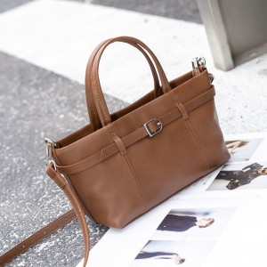 TRUST-U Genuine Leather Purses for Women Satchel Handbag Adjustable Strap Handle Satchel Handbag Commuter Bag
