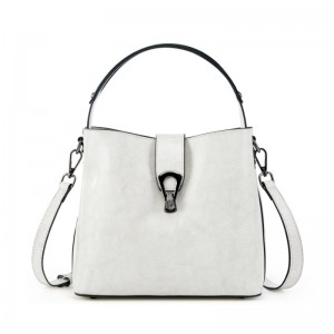 TRUST-U Women Genuine Real Leather Bucket Hobo Handbag, Vintage Fashion Top handle Satchel Crossbody Bag