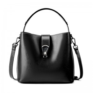 TRUST-U Women Genuine Real Leather Bucket Hobo Handbag, Vintage Fashion Top handle Satchel Crossbody Bag