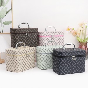TRUST-U Large-capacity Cosmetic Bag with Mirror, High-end feel, Multifunctional Storage, Easy to Carry