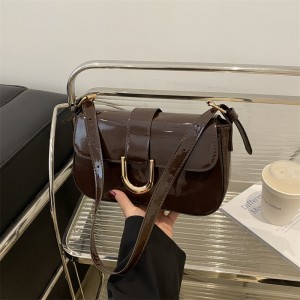 TRUST-U Vintage Horseshoe Buckle Underarm Bag – Small Soft Flap Shoulder Purse