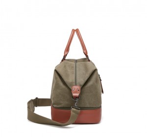 Trust-U Fashion Leather Carry on Vintage Canvas Duffle Bag that is Multi Functional