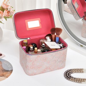 TRUST-U Large Capacity Cosmetic Bag with Mirror, High-end, Portable and Waterproof to Enhance Your Appearance