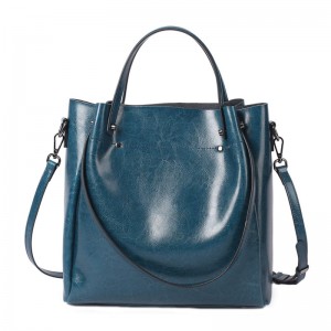 TRUST-U Cowhide Leather Women’s Shoulder Bag Tote Large Capacity Fashion Crossbody Handbag Bag Commuter Shopping Tote bag