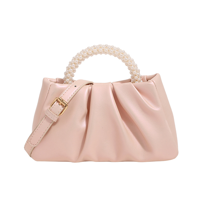 TRUST-U Pleated Crossbody Bag for Young Women – Soft Fashion Shoulder Purse for Casual Daily Travel