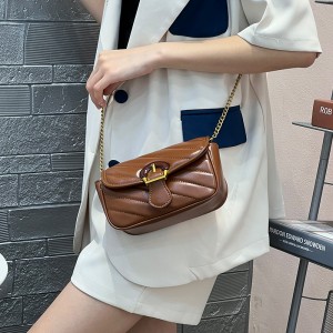 TRUST-U хатын-кызлар өчен сызыклы чылбырлы сумка – ретро бриллиант бизәкле җилкә капчыгы