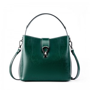 TRUST-U Women Genuine Real Leather Bucket Hobo Handbag, Vintage Fashion Top handle Satchel Crossbody Bag