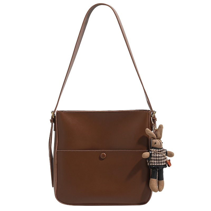 TRUST-U Women’s Handbag Cross-border Minimalist Bag Versatile and Cute with Charm Shoulder Bag Underarm Bag
