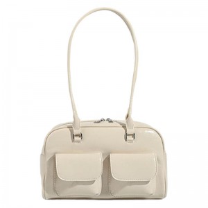 TRUST-U Niche underarm bowling bag, new style, oil-waxed leather, versatile, large capacity, commuter bag