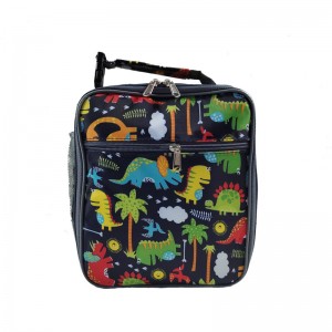 TRUST-U ກະເປົ໋າກະເປົ໋າອາຫານທ່ຽງແບບ insulated ສໍາລັບເດັກນ້ອຍທີ່ມີປຸ່ມຕັ້ງ