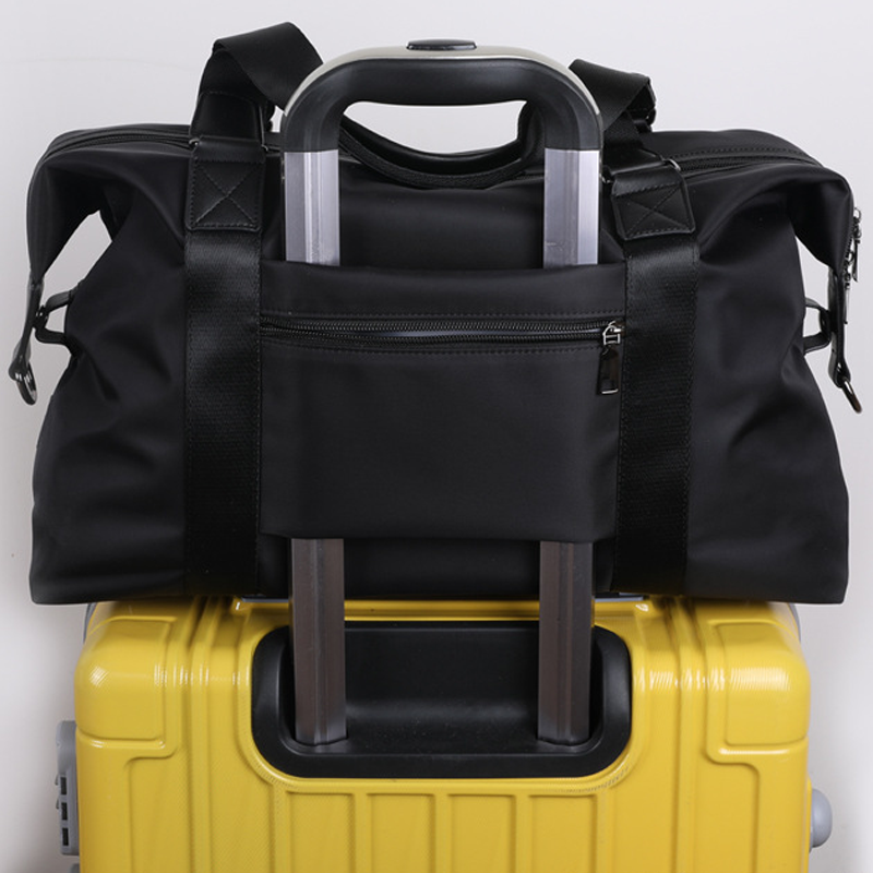 Unisex Duffel Gym Bag for business trips and travel, សមត្ថភាពធំ, ពហុមុខងារ, យកតាមខ្លួន, ស្មាឬឆ្លងកាត់, កាបូបដាក់ឥវ៉ាន់ចម្ងាយខ្លី (4)