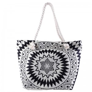 Trust-U Trendy Blue Geometric Beach Travel Tote Bag – Toy Storage, Handheld Shoulder Bag, Versatile Fashionable Women’s Carryall