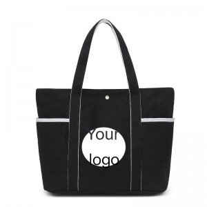 Trust-U New large-capacity cross-border canvas tote bag with stylish letters, single-shoulder bag for outdoor sports, yoga,beach.
