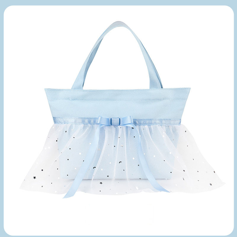 TRUST-U Children’s Ballet Princess Style Bowknot Canvas Dance Bag Cabbage Basket Bag Dance Bag Girls Dance Backpack