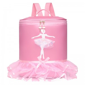 TRUST-U Dance Bag Children’s Double Shoulder Dance Storage Backpack Latin Ballet Schoolbag Printed Girls Princess Dance Bag